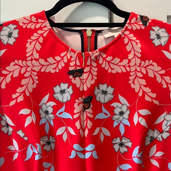 Ted Baker Floral Red Dress - Picture 11 of 11